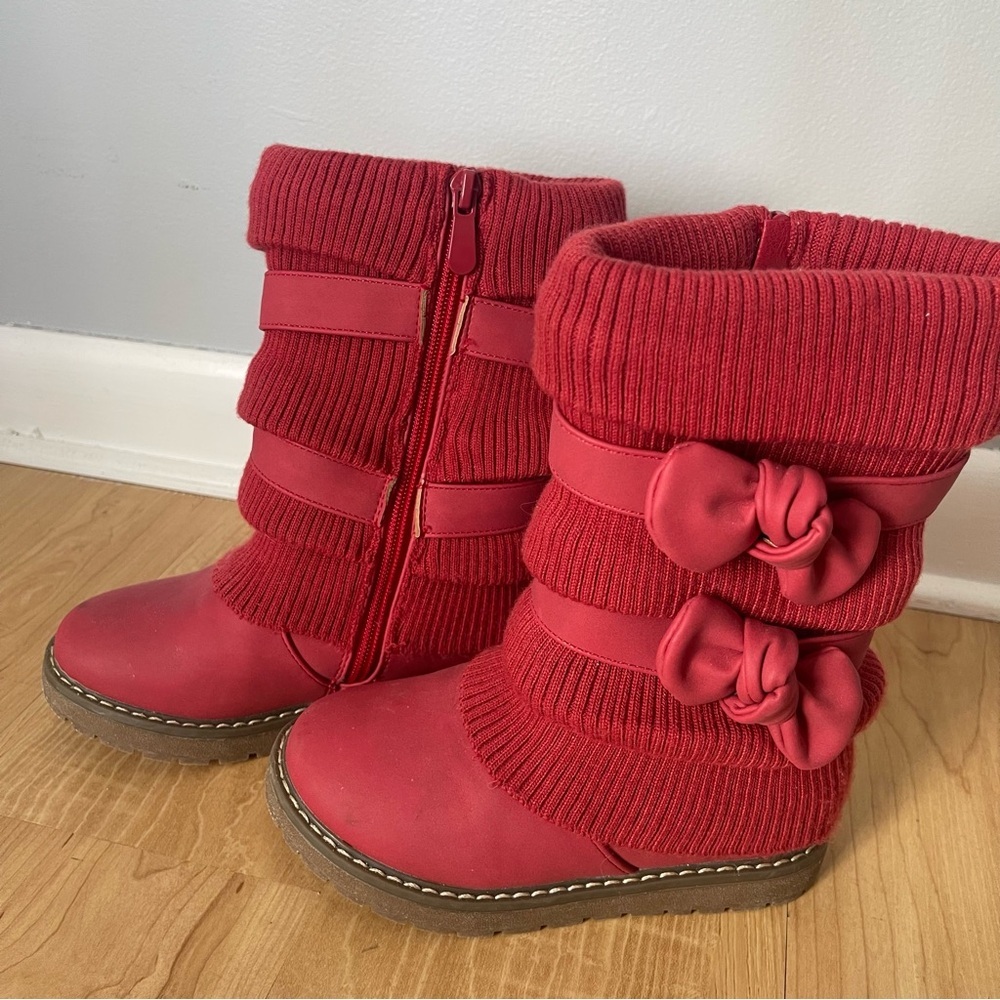 Dream Pairs Pink Fur Lined Winter Boots Red Size 10 - Picture 3 of 9